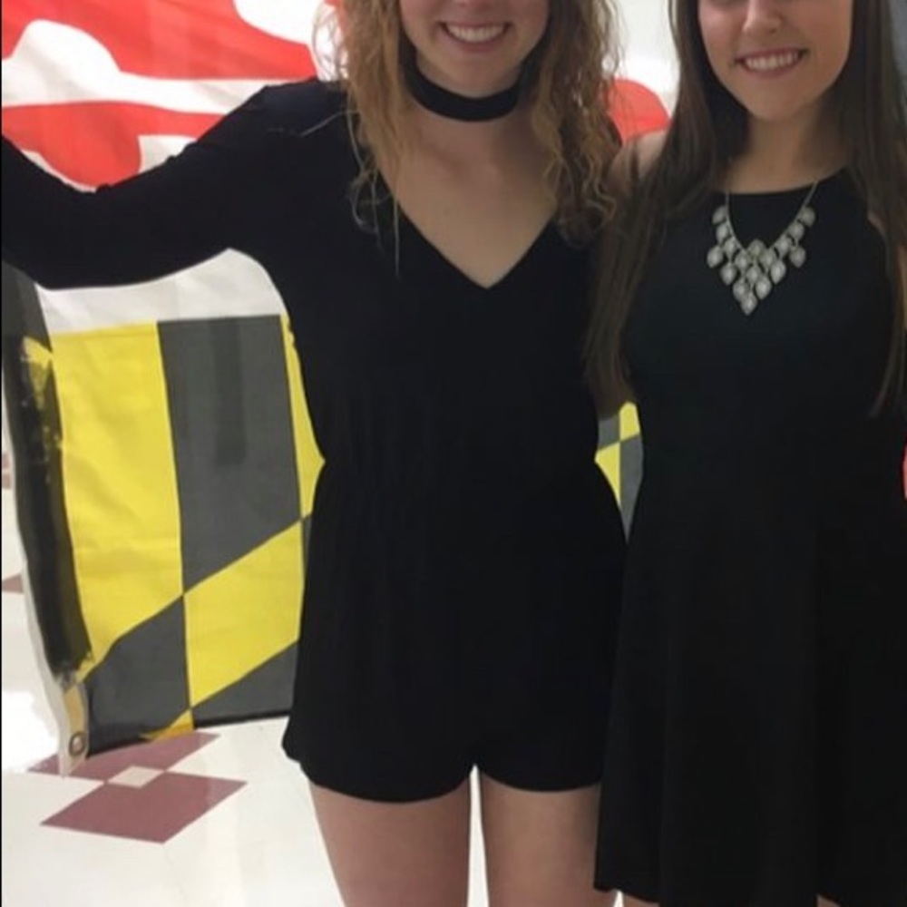 Charlotte Russe Black Choker Romper